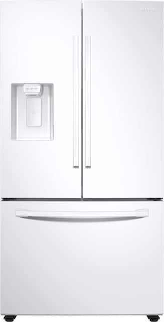 Samsung 27 Cu Ft Large Capacity 3 Door French Door Refrigerator With External Water Ice Dispenser White Rf27t5201ww Aa Best Buy
