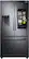 Front. Samsung - 26.5 cu. ft. 3-Door French Door Smart Refrigerator with Family Hub - Black Stainless Steel.