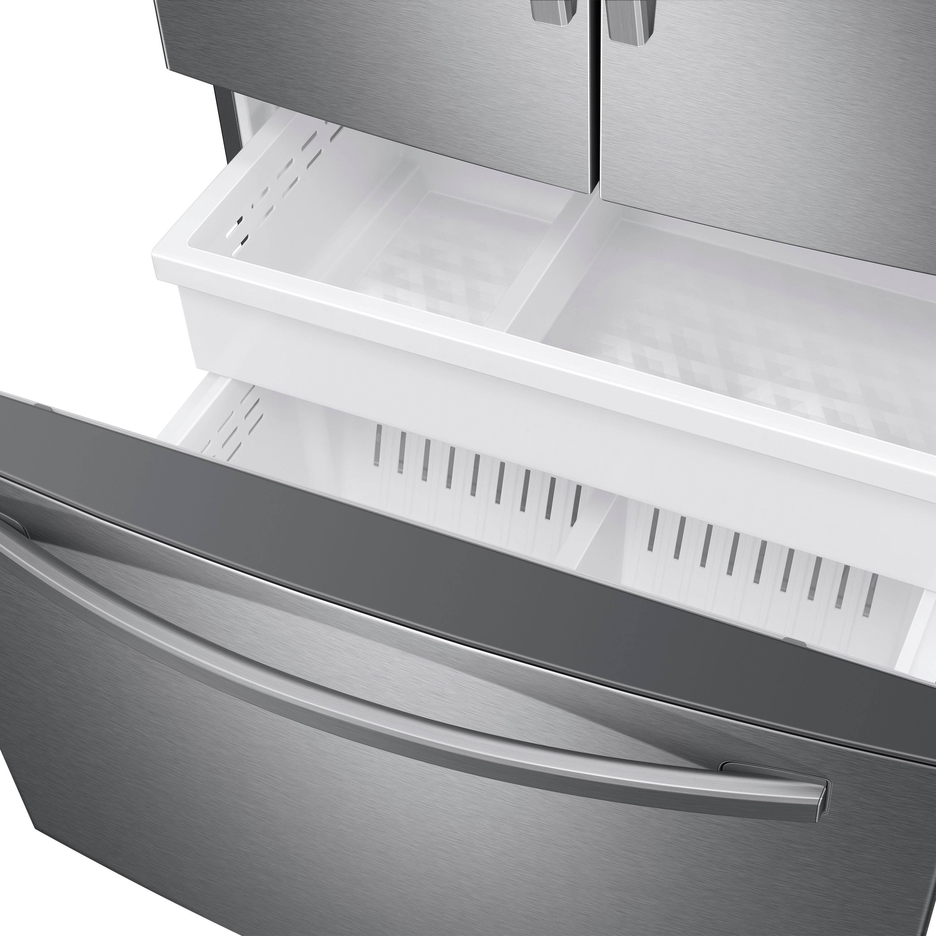 Alt View 11. Samsung - 26.5 cu. ft. 3-Door French Door Smart Refrigerator with Family Hub - Stainless Steel.