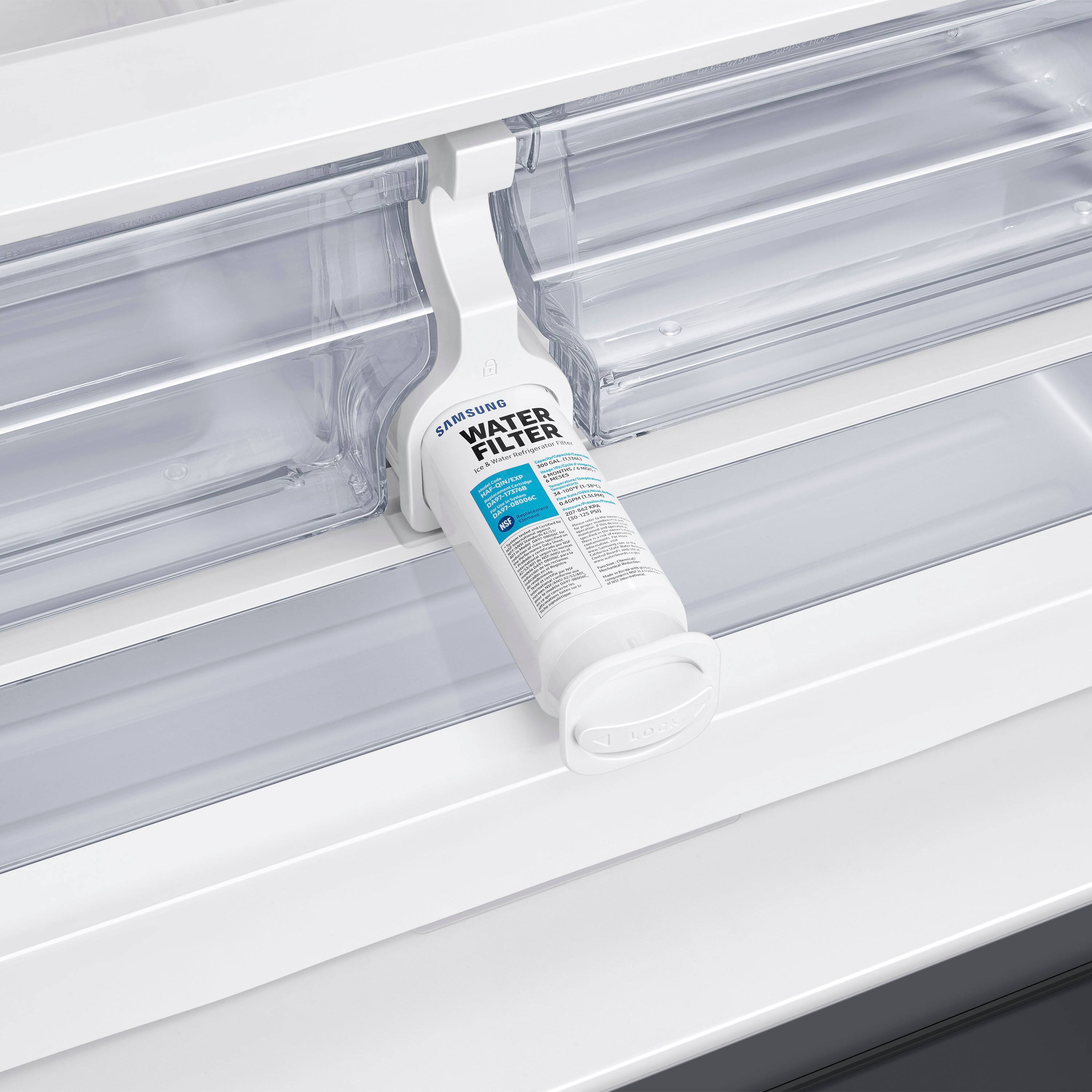 Alt View 17. Samsung - 26.5 cu. ft. 3-Door French Door Smart Refrigerator with Family Hub - Stainless Steel.