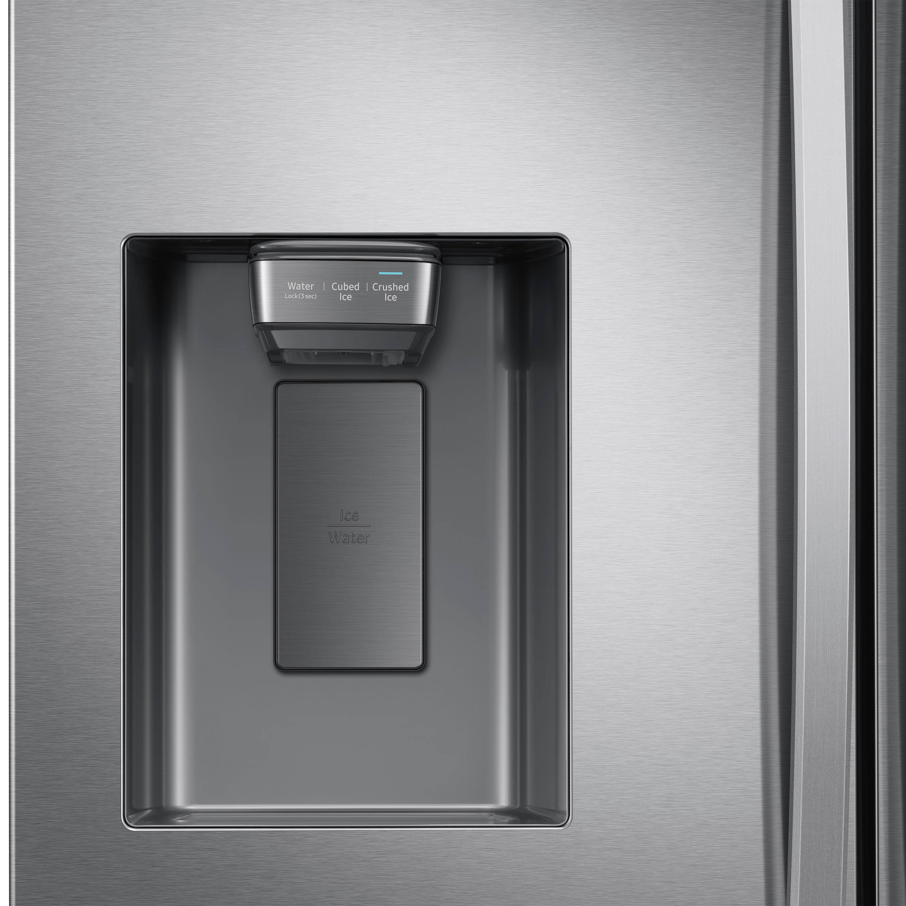 Alt View 5. Samsung - 26.5 cu. ft. 3-Door French Door Smart Refrigerator with Family Hub - Stainless Steel.