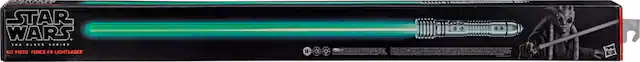 Front. Hasbro - Star Wars The Black Series Kit Fisto Force FX Lightsaber.