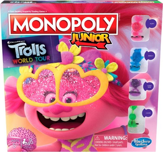 Hasbro Gaming DreamWorks Trolls World Tour Junior Board Game E7496 ...