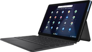 Lenovo - Chromebook Duet - 10.1"- Tablet - 128GB - With Keyboard - Ice Blue + Iron Gray - Front_Zoom