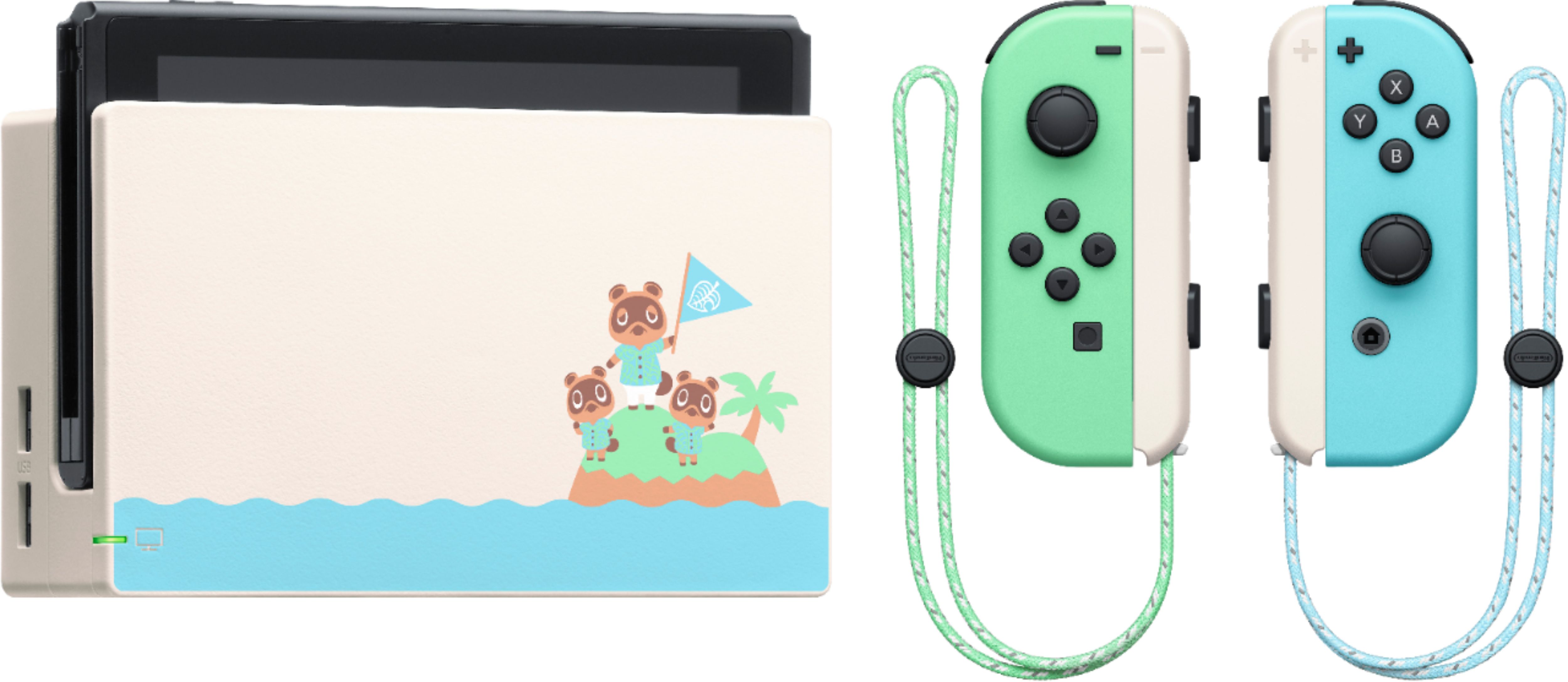 Alt View 11. Nintendo - Switch - Animal Crossing: New Horizons Edition 32GB Console - Pastel Green & Blue.