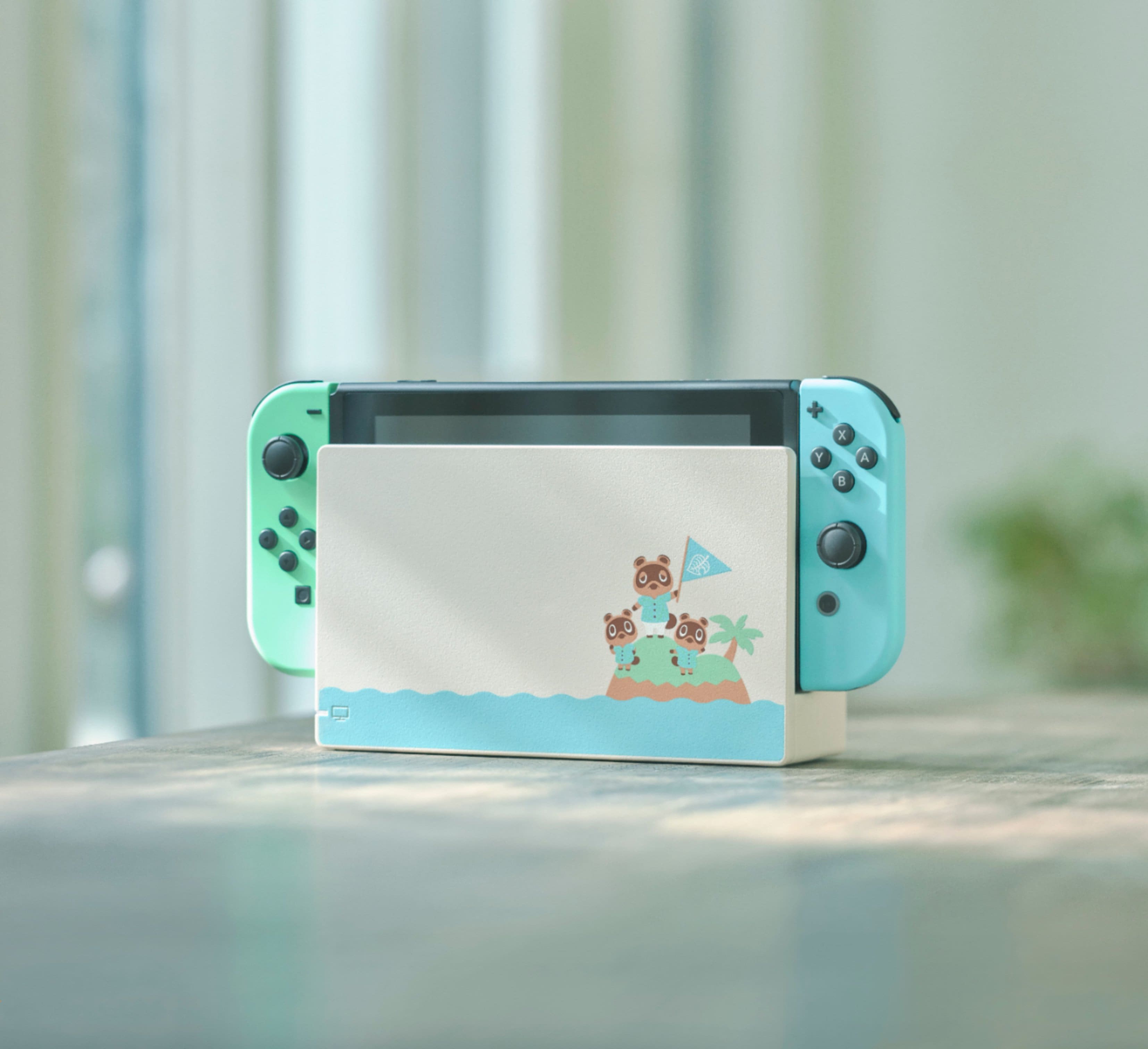 Alt View 15. Nintendo - Switch - Animal Crossing: New Horizons Edition 32GB Console - Pastel Green & Blue.