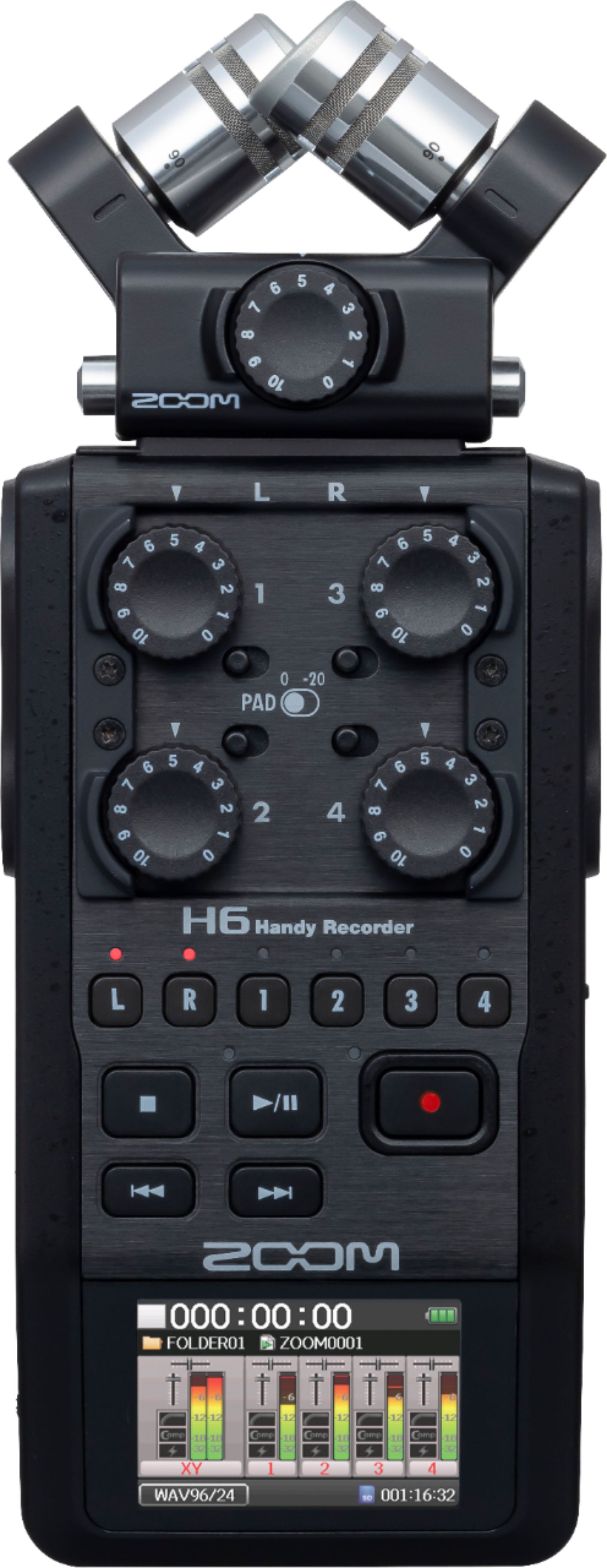 Zoom - H6 Handy Recorder with X/Y Mic Capsule