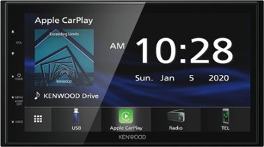 Kenwood - 6.75" - Android Auto/Apple® CarPlay™ - Built-in Bluetooth - In-Dash Digital Media Receiver - Black - Front_Zoom