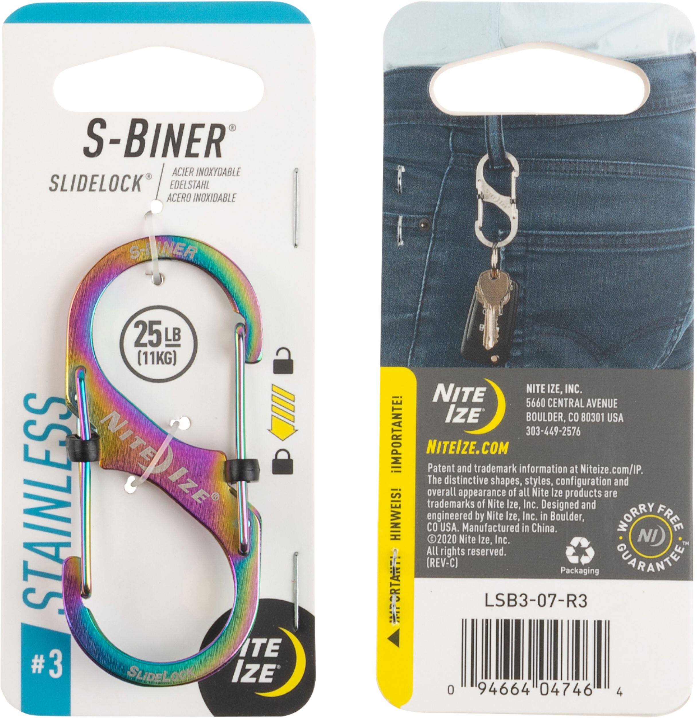Alt View 21. Nite Ize - S-Biner SlideLock #3 Stainless Steel Dual Carabiner - Spectrum.