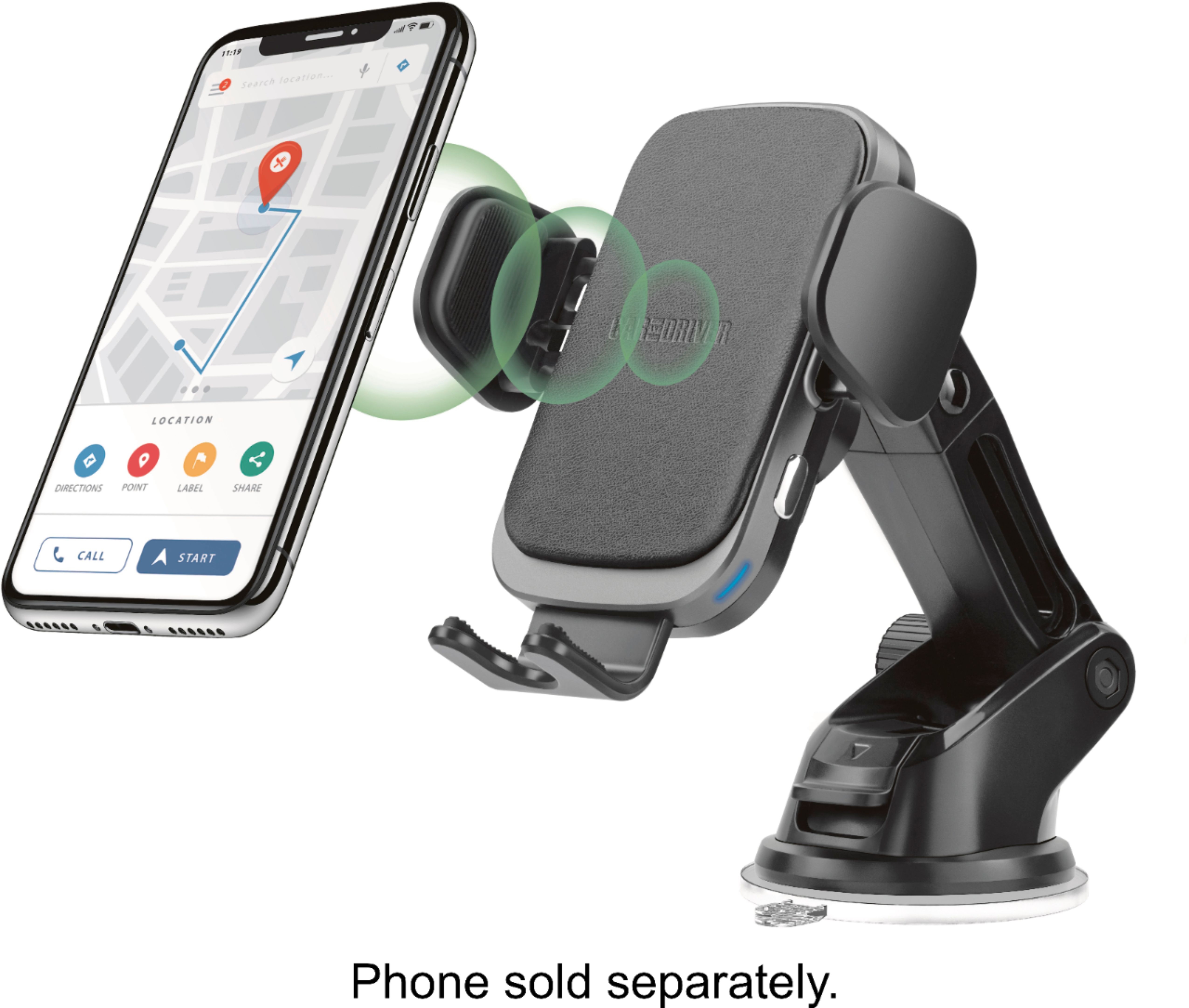 lekkage Carry Boomgaard Car and Driver Car Vent/Dashboard Mount for Smartphones with Wireless  Charging Black CAD-9905 - Best Buy
