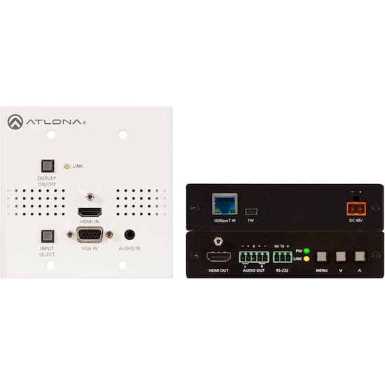 Atlona Hdvs Series Hdmi And Vga Hdbaset Extender Kit Black White At Hdvs 150 Wp Kit Best Buy