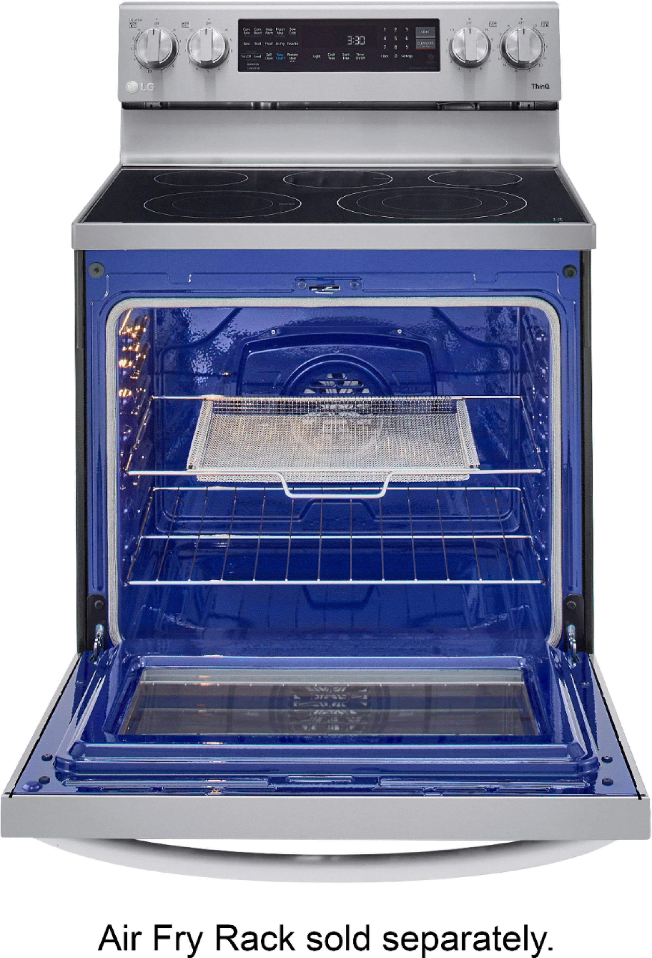 Alt View 14. LG - 6.3 Cu. Ft. Smart Freestanding Electric Convection Range with EasyClean and InstaView - PrintProof Stainless Steel.