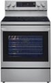 LG - 6.3 Cu. Ft. Smart Freestanding Electric Convection Range with EasyClean and InstaView - Stainless Steel
