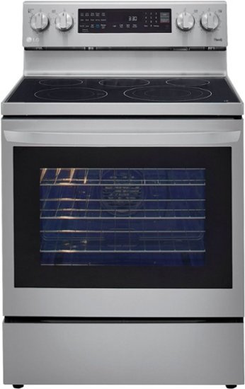 LG - 6.3 Cu. Ft. Smart Freestanding Electric Convection Range with EasyClean and InstaView - Stainless Steel