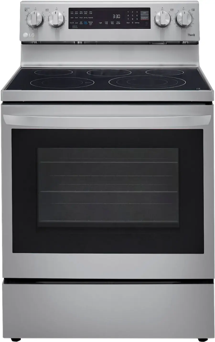 Alt View 16. LG - 6.3 Cu. Ft. Smart Freestanding Electric Convection Range with EasyClean and InstaView - PrintProof Stainless Steel.