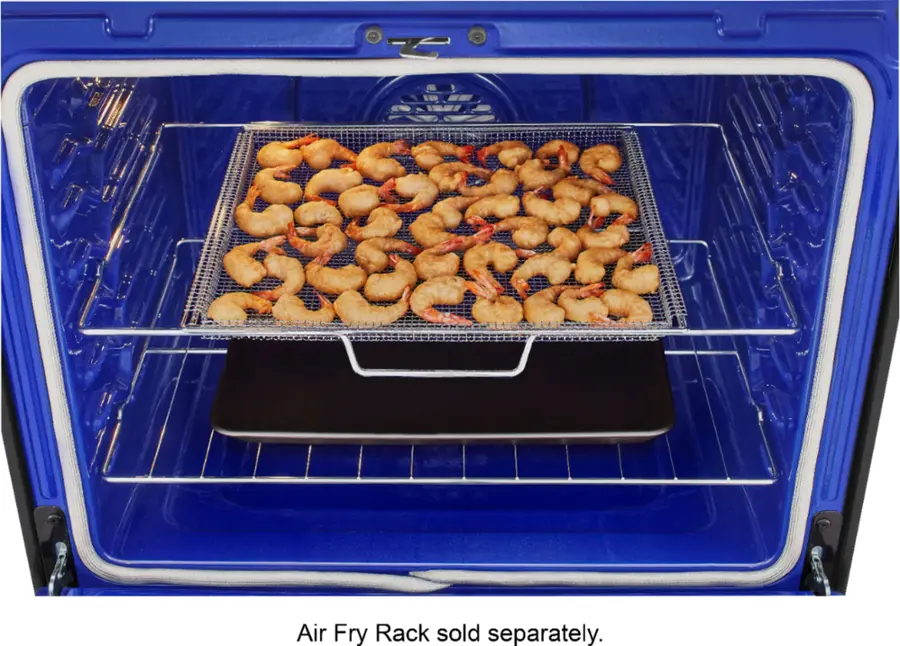 Alt View 28. LG - 6.3 Cu. Ft. Smart Freestanding Electric Convection Range with EasyClean and InstaView - PrintProof Stainless Steel.