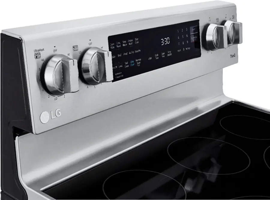 Alt View 29. LG - 6.3 Cu. Ft. Smart Freestanding Electric Convection Range with EasyClean and InstaView - PrintProof Stainless Steel.