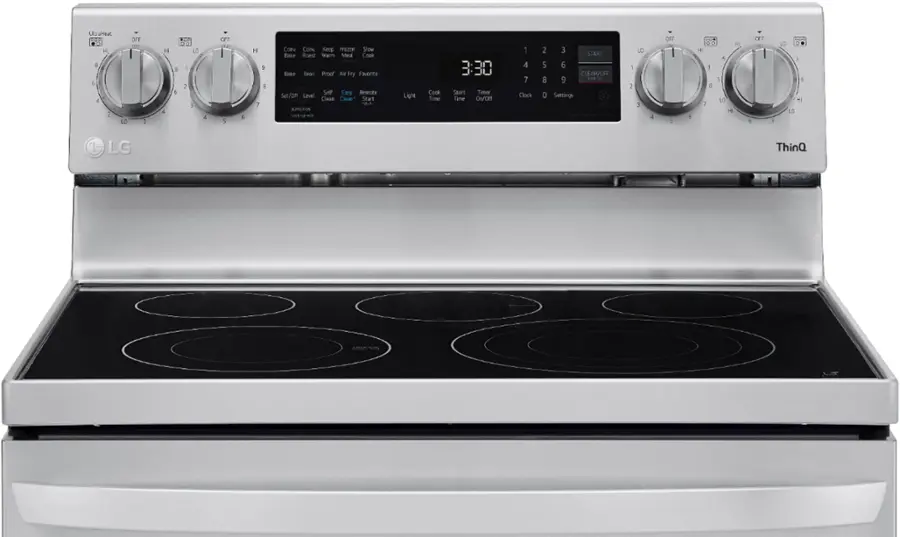 Alt View 32. LG - 6.3 Cu. Ft. Smart Freestanding Electric Convection Range with EasyClean and InstaView - PrintProof Stainless Steel.