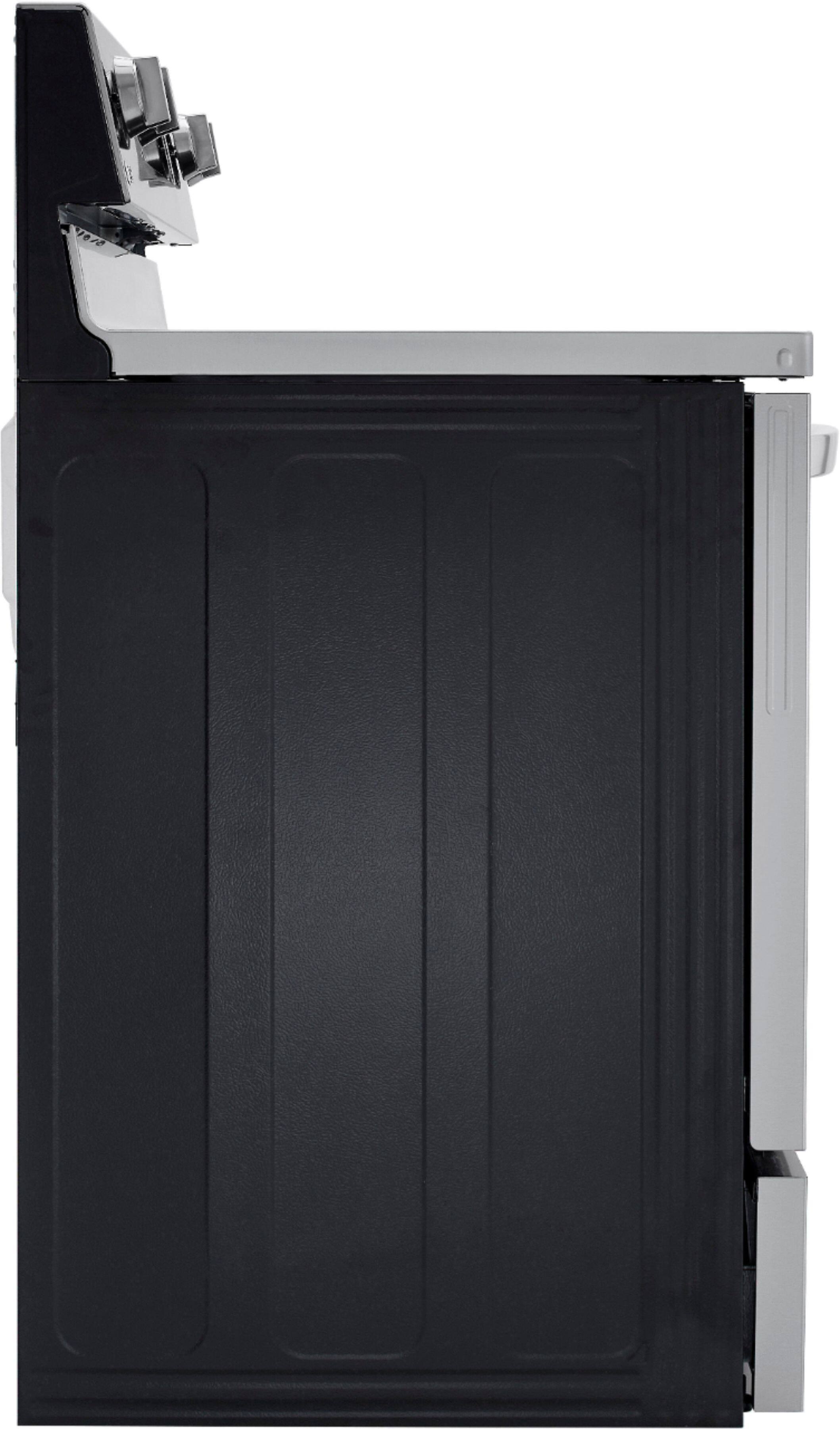 Alt View 38. LG - 6.3 Cu. Ft. Smart Freestanding Electric Convection Range with EasyClean and InstaView - PrintProof Stainless Steel.