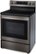 Angle Zoom. LG - 6.3 Cu. Ft. Smart Freestanding Electric Convection Range with EasyClean, Air Fry and InstaView WideView Window - Black stainless steel.