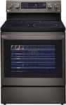 LG - 6.3 Cu. Ft. Smart Freestanding Electric Convection Range with EasyClean and InstaView - Black Stainless Steel