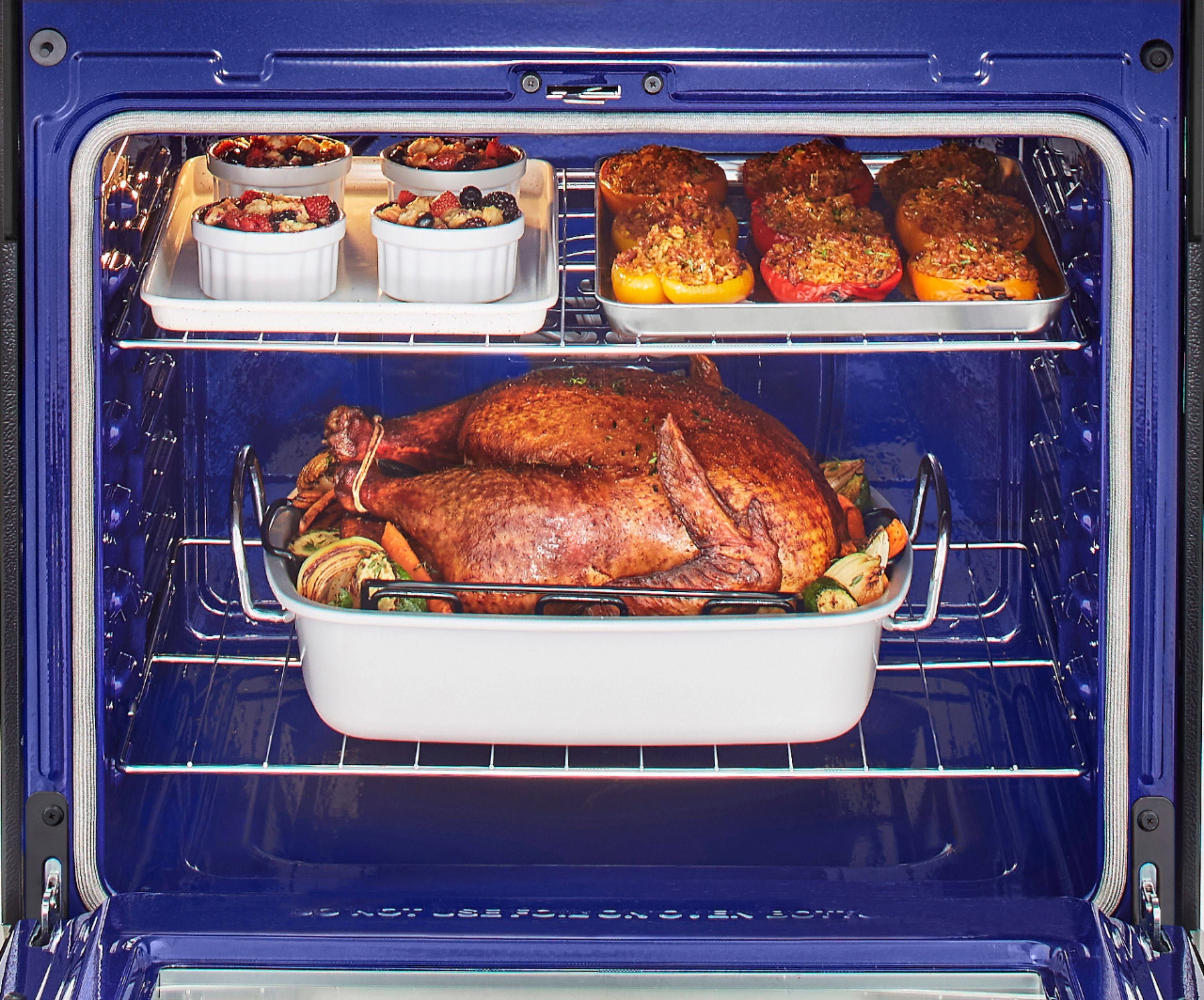 Alt View 34. LG - 6.3 Cu. Ft. Smart Freestanding Electric Convection Range with EasyClean and InstaView - PrintProof Black Stainless Steel.