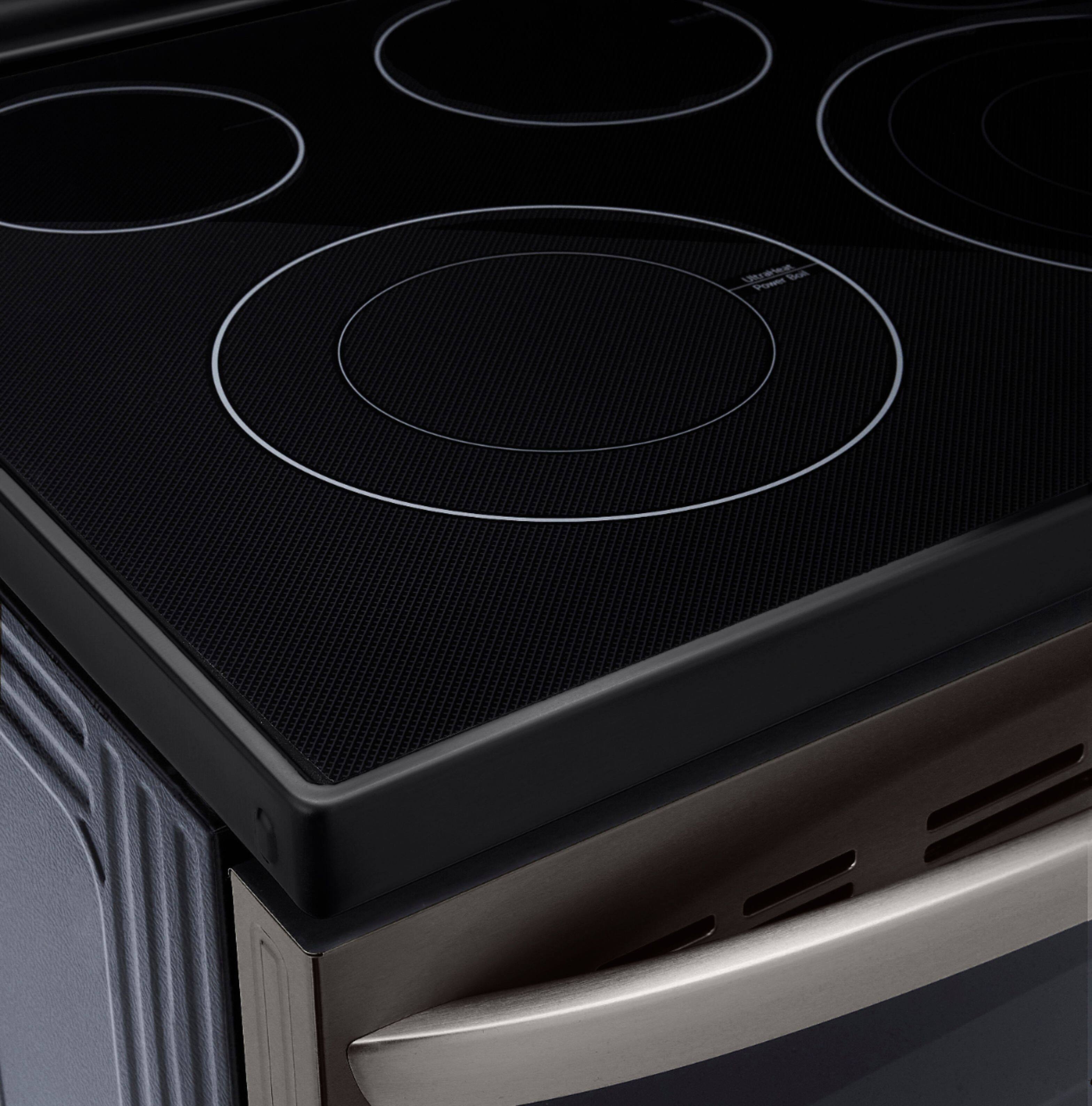 Alt View 36. LG - 6.3 Cu. Ft. Smart Freestanding Electric Convection Range with EasyClean and InstaView - PrintProof Black Stainless Steel.