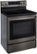 Left Zoom. LG - 6.3 Cu. Ft. Smart Freestanding Electric Convection Range with EasyClean, Air Fry and InstaView WideView Window - Black stainless steel.