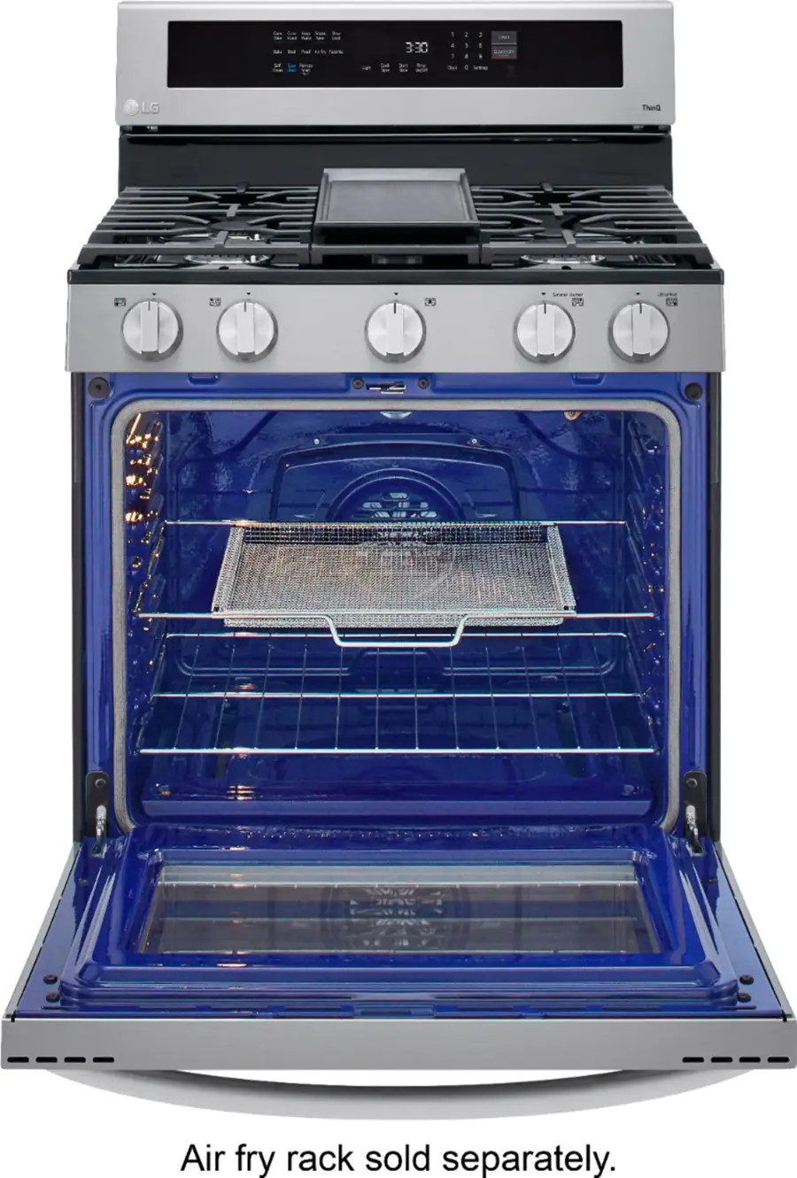 Alt View 18. LG - 5.8 Cu. Ft. Smart Freestanding Gas True Convection Range with EasyClean and InstaView - PrintProof Stainless Steel.