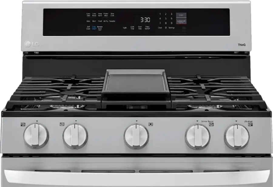 Alt View 21. LG - 5.8 Cu. Ft. Smart Freestanding Gas True Convection Range with EasyClean and InstaView - PrintProof Stainless Steel.