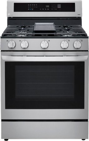 LG - 5.8 Cu. Ft. Smart Freestanding Gas True Convection Range with EasyClean and InstaView - Stainless Steel
