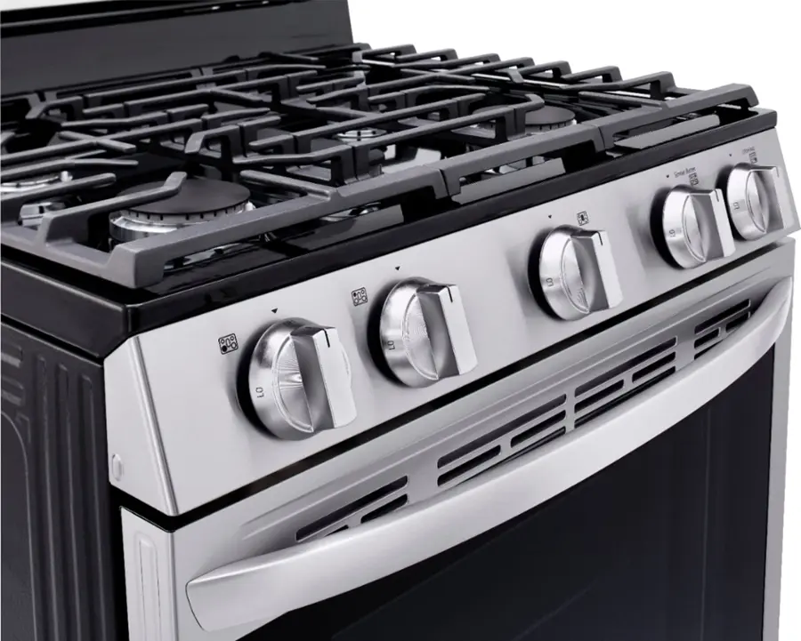 Alt View 28. LG - 5.8 Cu. Ft. Smart Freestanding Gas True Convection Range with EasyClean and InstaView - PrintProof Stainless Steel.