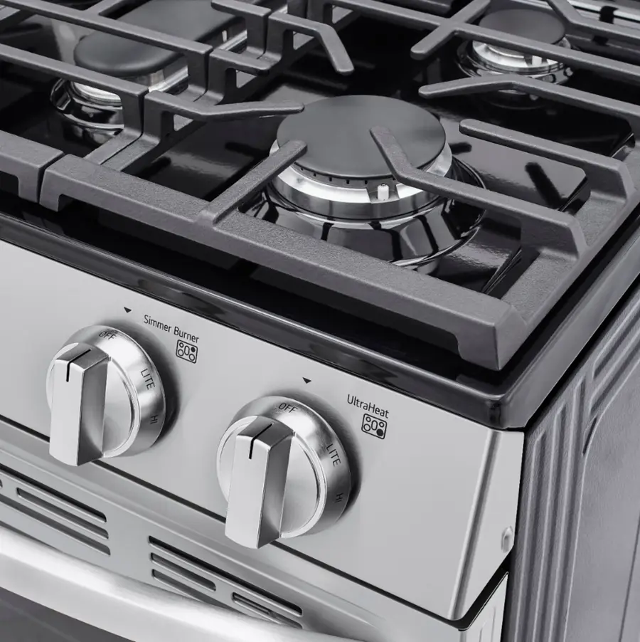Alt View 29. LG - 5.8 Cu. Ft. Smart Freestanding Gas True Convection Range with EasyClean and InstaView - PrintProof Stainless Steel.