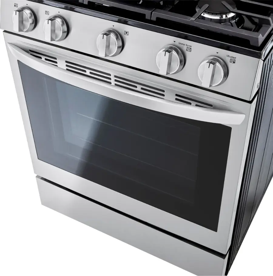 Alt View 34. LG - 5.8 Cu. Ft. Smart Freestanding Gas True Convection Range with EasyClean and InstaView - PrintProof Stainless Steel.