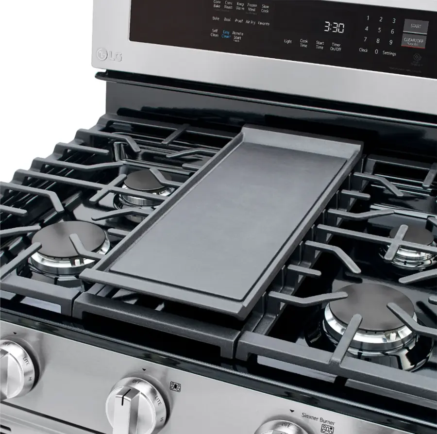 Alt View 36. LG - 5.8 Cu. Ft. Smart Freestanding Gas True Convection Range with EasyClean and InstaView - PrintProof Stainless Steel.