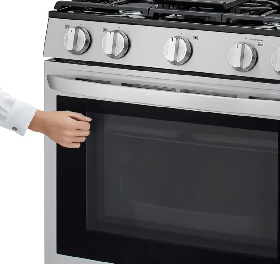 Alt View 40. LG - 5.8 Cu. Ft. Smart Freestanding Gas True Convection Range with EasyClean and InstaView - PrintProof Stainless Steel.