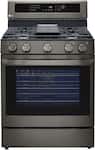 LG - 5.8 Cu. Ft. Smart Freestanding Gas True Convection Range with EasyClean and InstaView - Black Stainless Steel