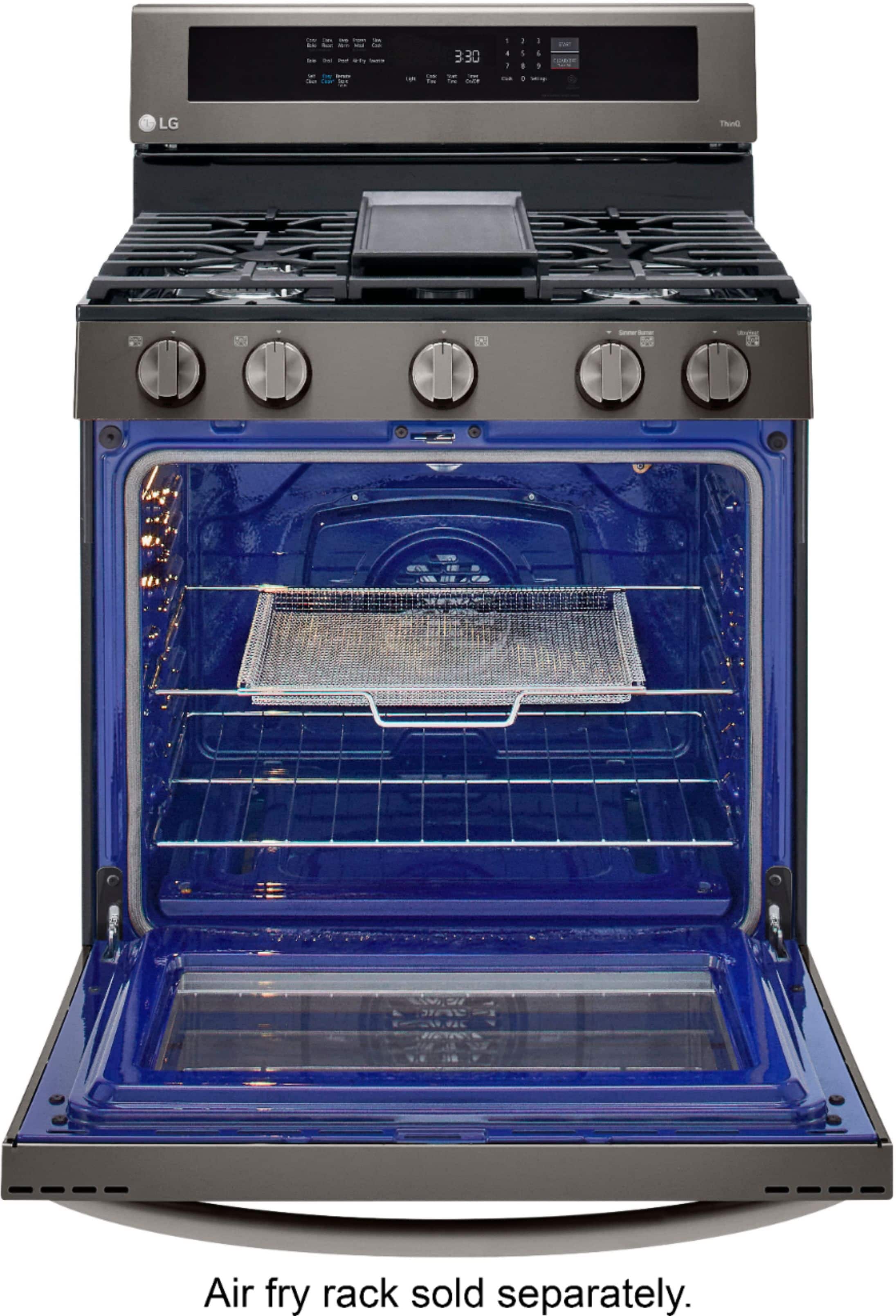 Alt View 15. LG - 5.8 Cu. Ft. Smart Freestanding Gas True Convection Range with EasyClean and InstaView - PrintProof Black Stainless Steel.