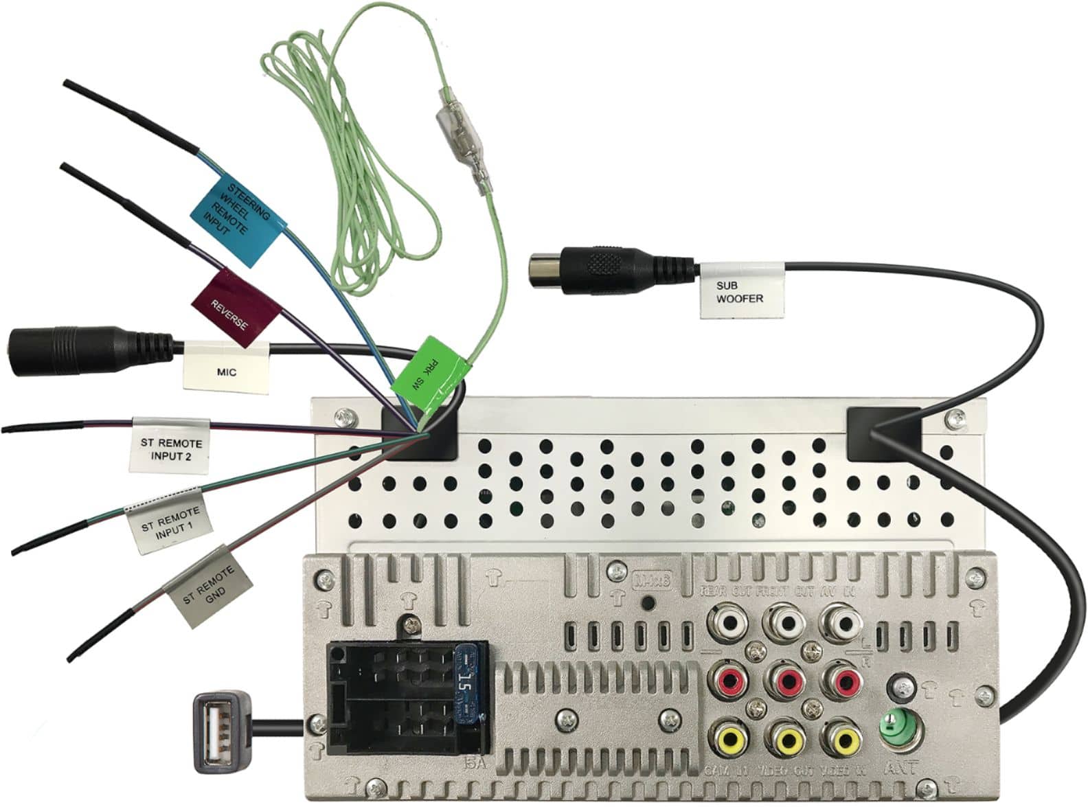 Back. JVC - 6.8" - Bluetooth - Digital Media Receiver - Black.