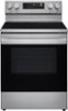 LG - 6.3 Cu. Ft. Smart Freestanding Electric Convection Range with EasyClean, Air Fry and InstaView - Stainless steel
