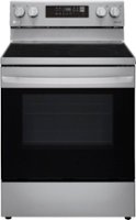 LG - 6.3 Cu. Ft. Smart Freestanding Electric Convection Range with EasyClean, Air Fry and InstaView - Stainless steel - Front_Zoom