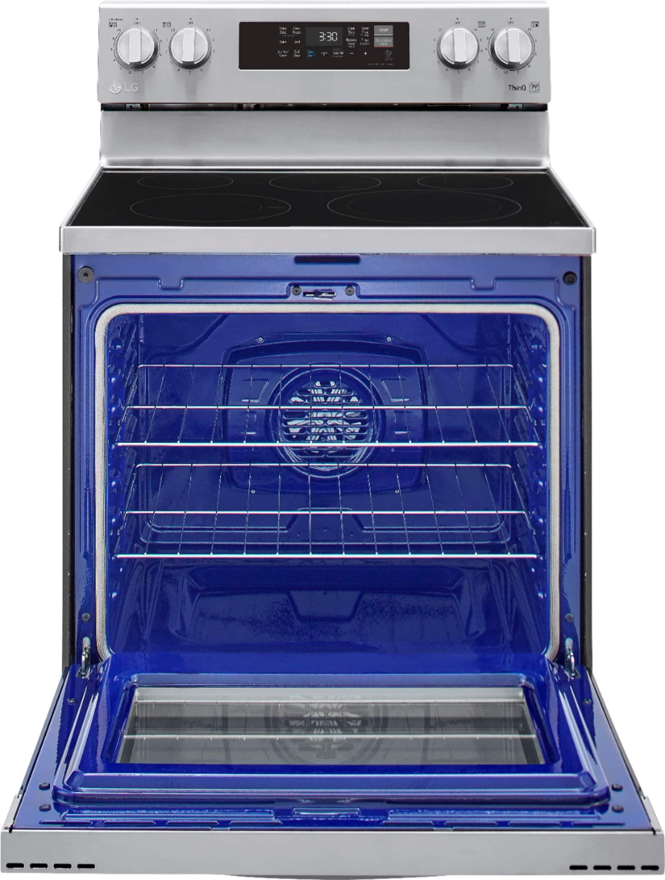 Alt View 17. LG - 6.3 Cu. Ft. Smart Freestanding Electric Convection Range with Easy Clean, Air Fry and WideView Window - Stainless Steel.