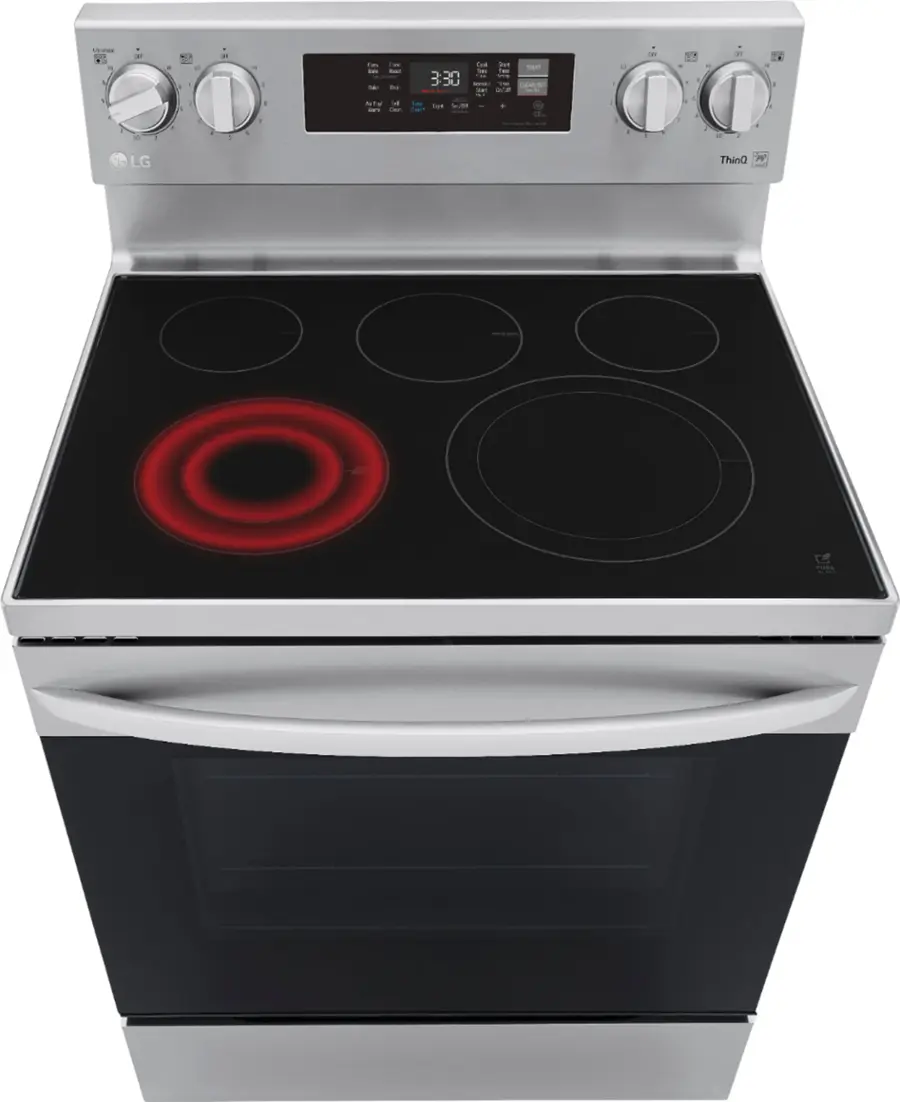 Alt View 18. LG - 6.3 Cu. Ft. Smart Freestanding Electric Convection Range with Easy Clean, Air Fry and WideView Window - Stainless Steel.