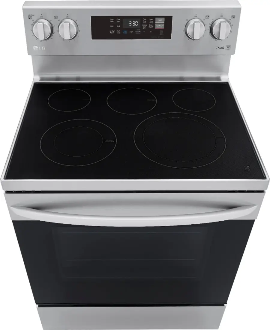 Alt View 19. LG - 6.3 Cu. Ft. Smart Freestanding Electric Convection Range with Easy Clean, Air Fry and WideView Window - Stainless Steel.