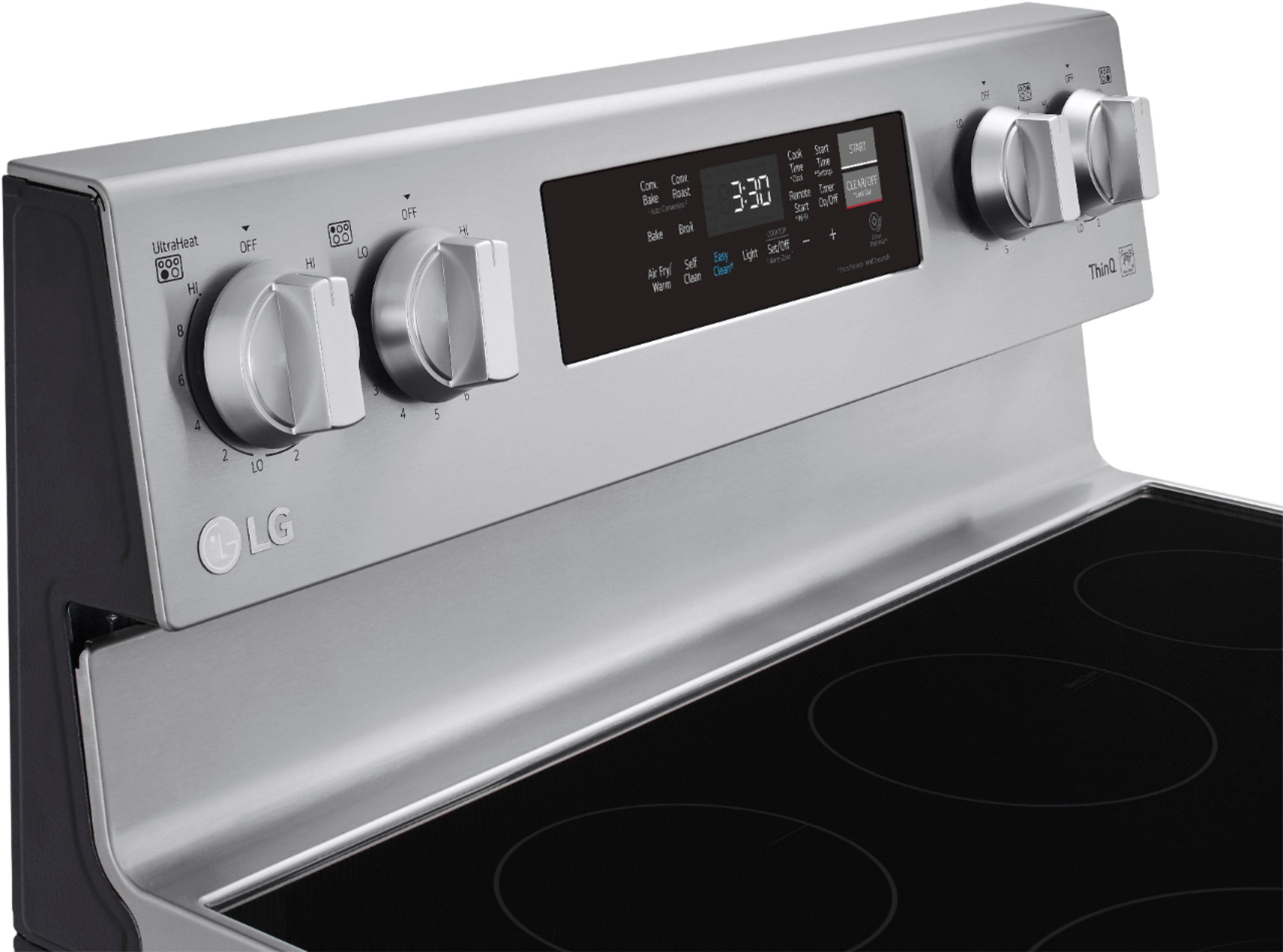 Alt View 21. LG - 6.3 Cu. Ft. Smart Freestanding Electric Convection Range with Easy Clean, Air Fry and WideView Window - Stainless Steel.