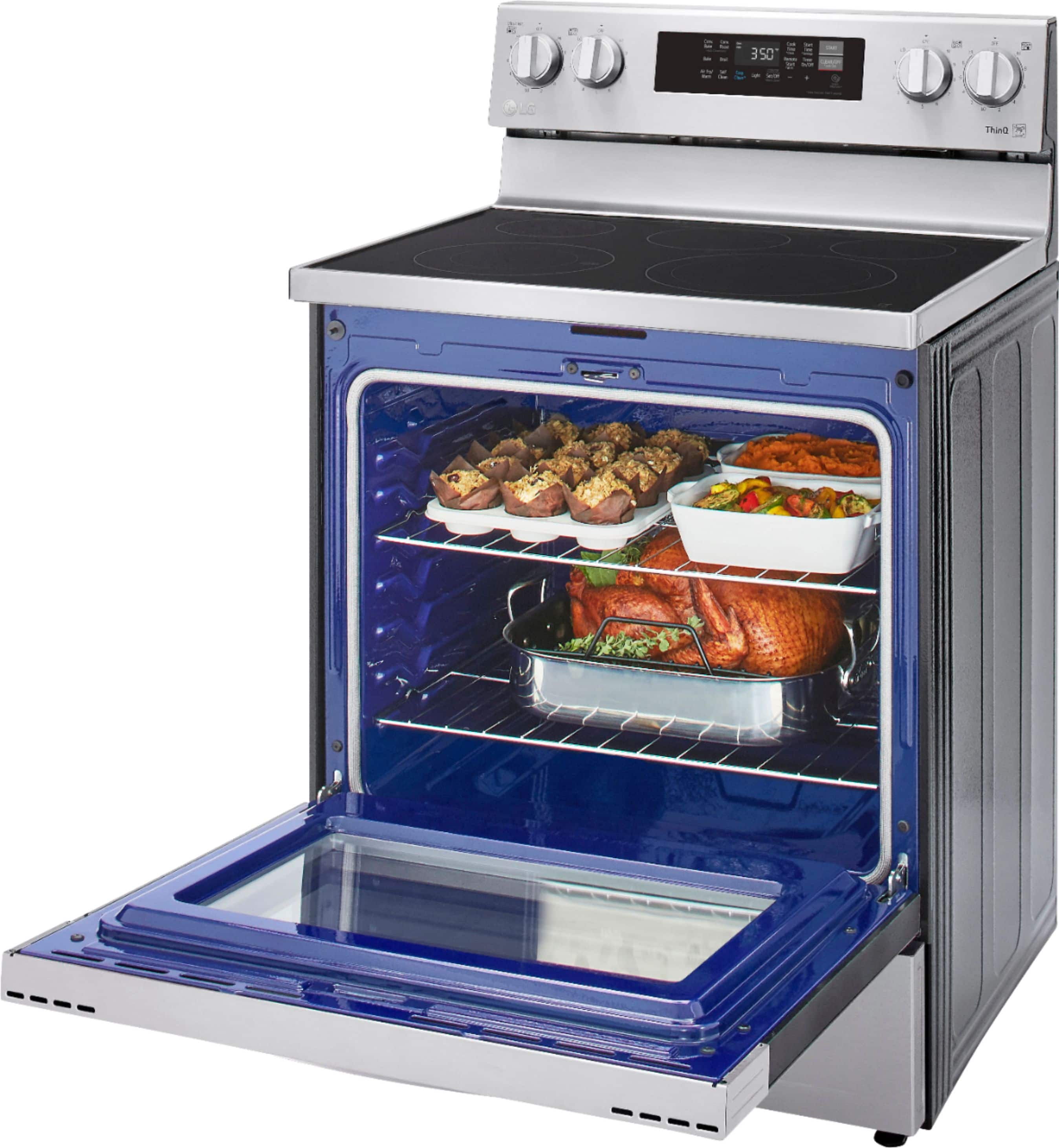 Alt View 22. LG - 6.3 Cu. Ft. Smart Freestanding Electric Convection Range with Easy Clean, Air Fry and WideView Window - Stainless Steel.