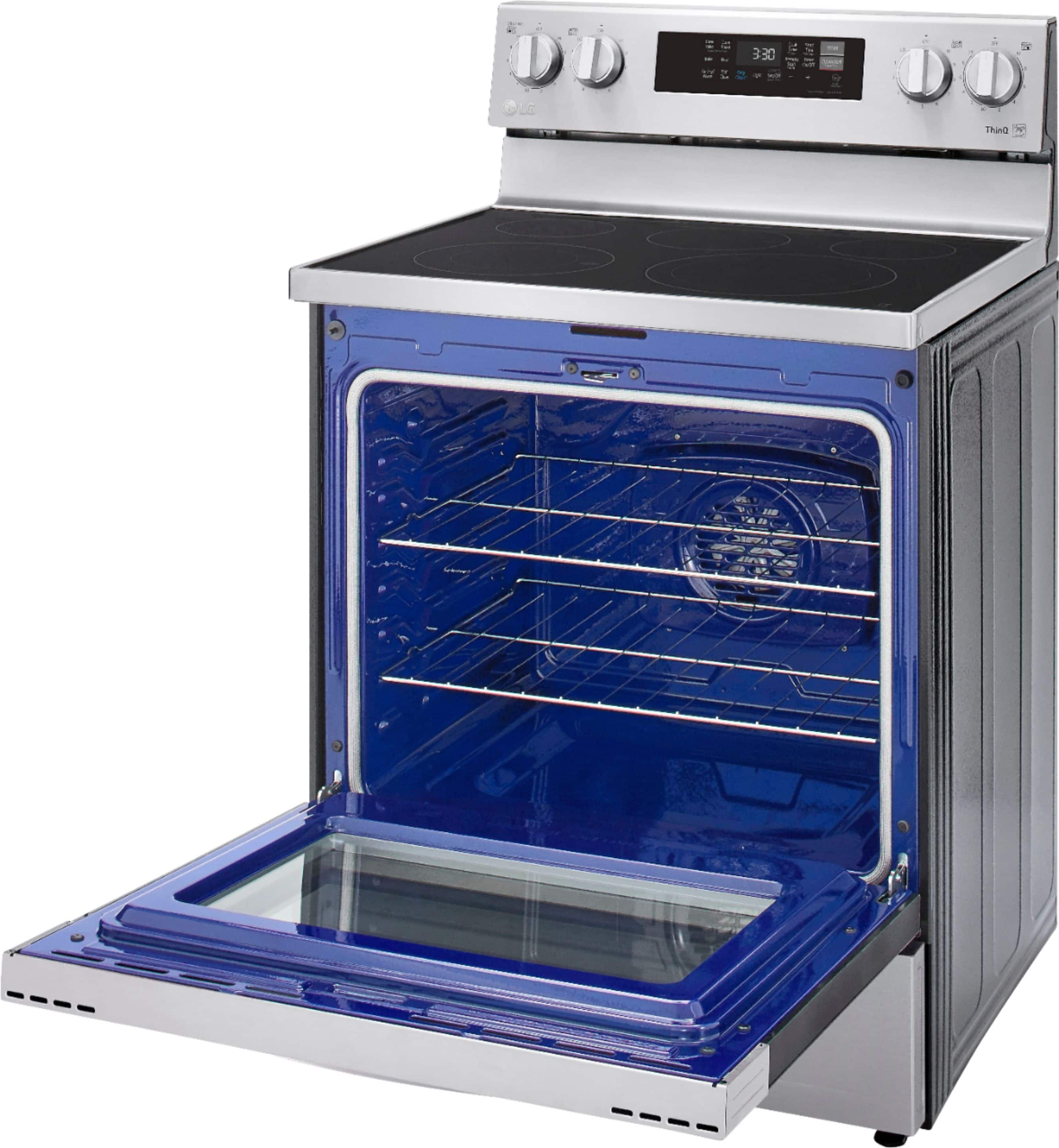 Alt View 23. LG - 6.3 Cu. Ft. Smart Freestanding Electric Convection Range with Easy Clean, Air Fry and WideView Window - Stainless Steel.