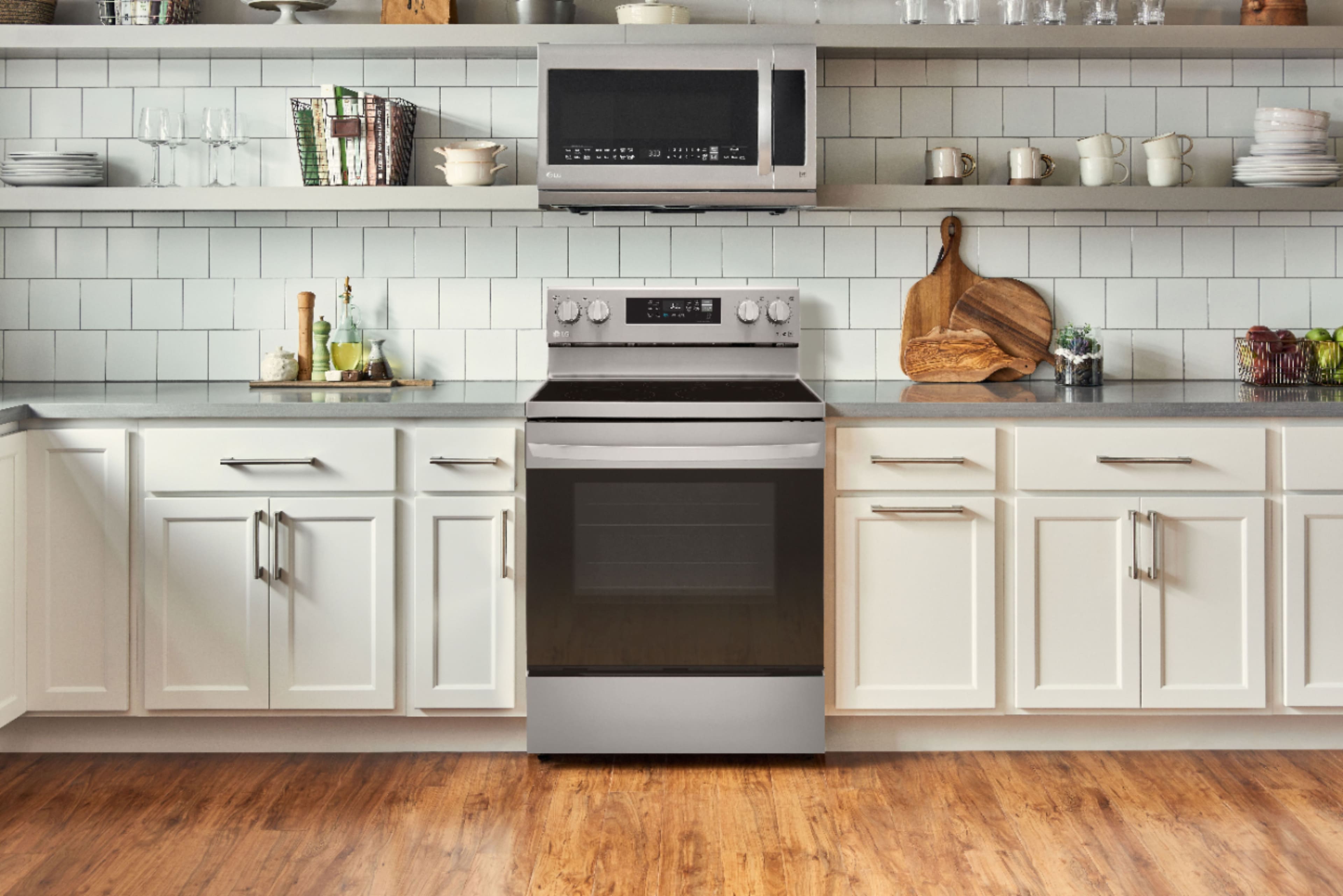 Alt View 32. LG - 6.3 Cu. Ft. Smart Freestanding Electric Convection Range with Easy Clean, Air Fry and WideView Window - Stainless Steel.