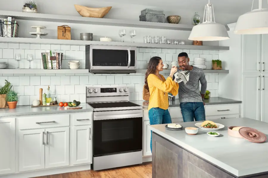 Alt View 33. LG - 6.3 Cu. Ft. Smart Freestanding Electric Convection Range with Easy Clean, Air Fry and WideView Window - Stainless Steel.