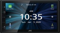 Front. JVC - 6.8" Android Auto and Apple CarPlay Bluetooth Digital Media (DM) Receiver with Rear Camer input and SiriusXM Ready - Black.